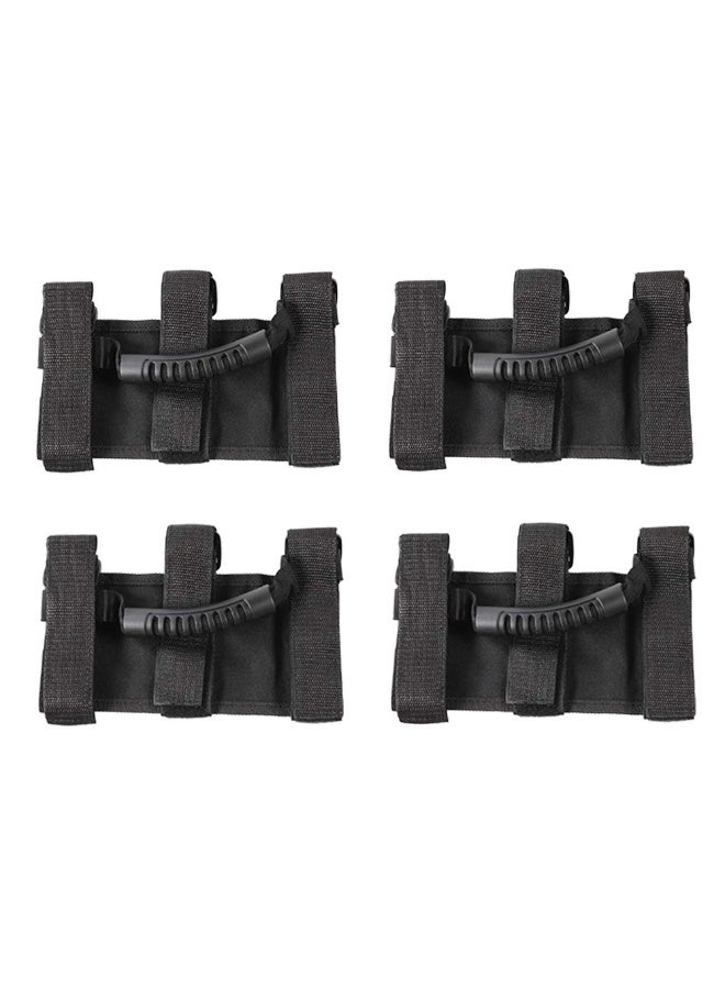KISSUN 4X Roll Bar Grab Handles for Jeep Wrangler, Fit for 1955-2021 Jeep Wrangler YJ CJ TJ JK JKU JL JLU & Gladiator JT Sports Sahara Freedom Rubicon X & Unlimited X 2/4 Door Roll Bar (Black) - Image 1